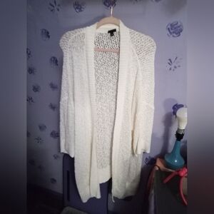 Torrid Cream Open-Knit Cardigan